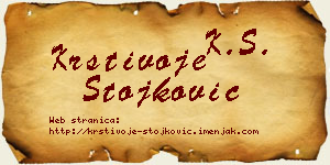 Krstivoje Stojković vizit kartica